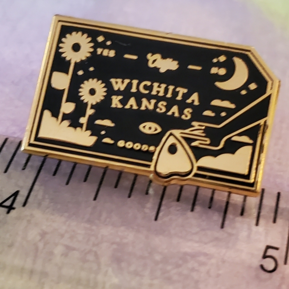 Kansas Shaped Ouija Board Brooch Tac Pin Seance Halloween Set Of 10